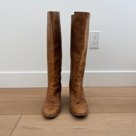 Vintage J.Crew Leather Boots sz 9.5 - Picture 3 of 5